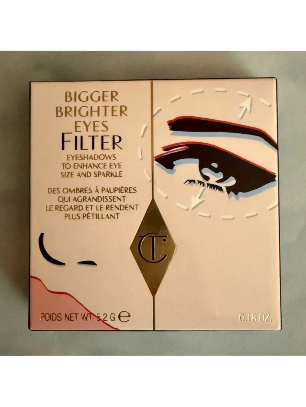 Charlotte Tilbury Bigger Brighter Eyes Eyeshadow Palette in Exagger-Eyes  5.1 g